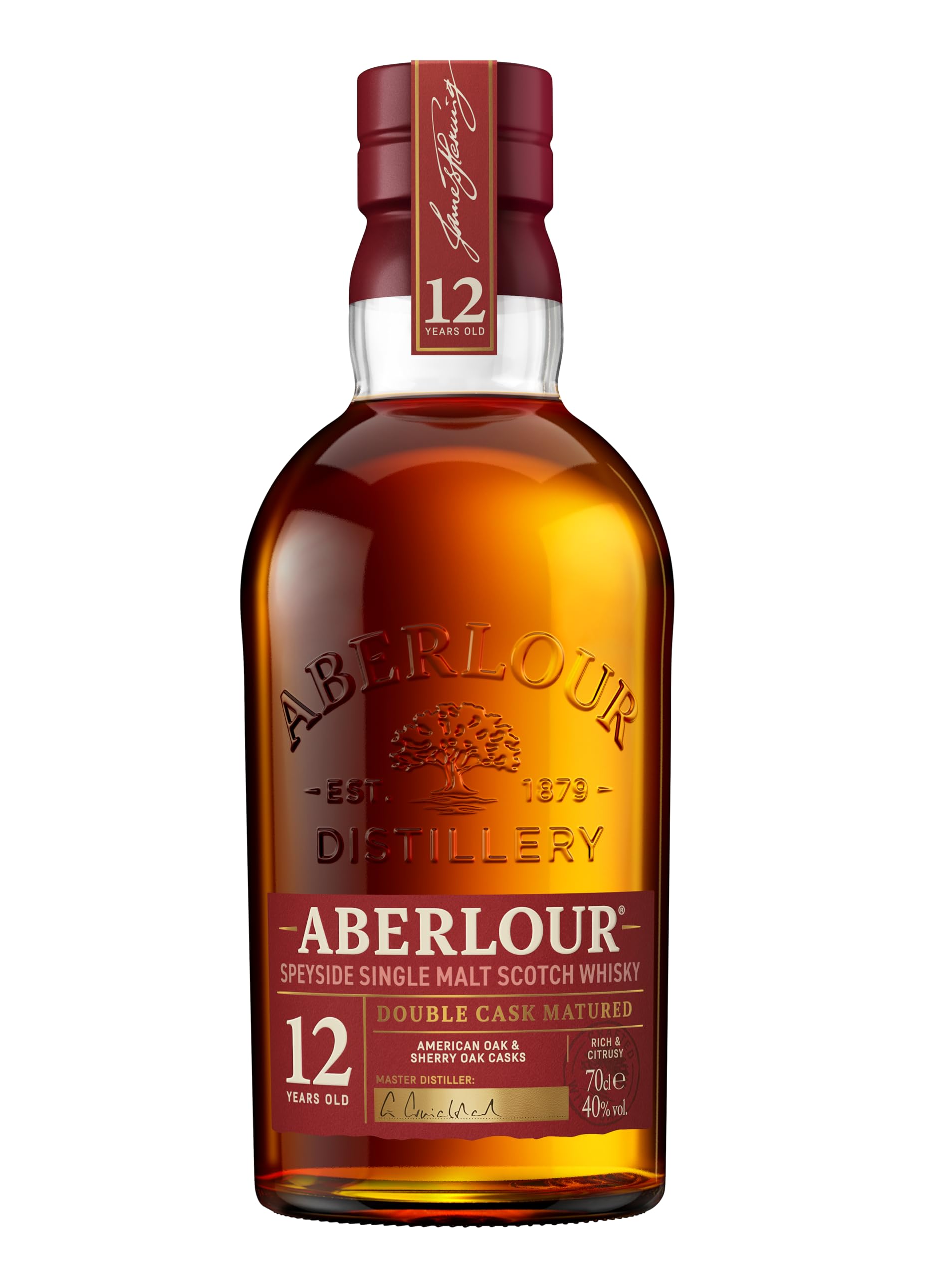 Aberlour 12 Jahre Highland Single Malt Scotch Whisky - Mit Geschenkverpackung - Schottischer Double Cask Matured Scotch – 1 x 0,7 l