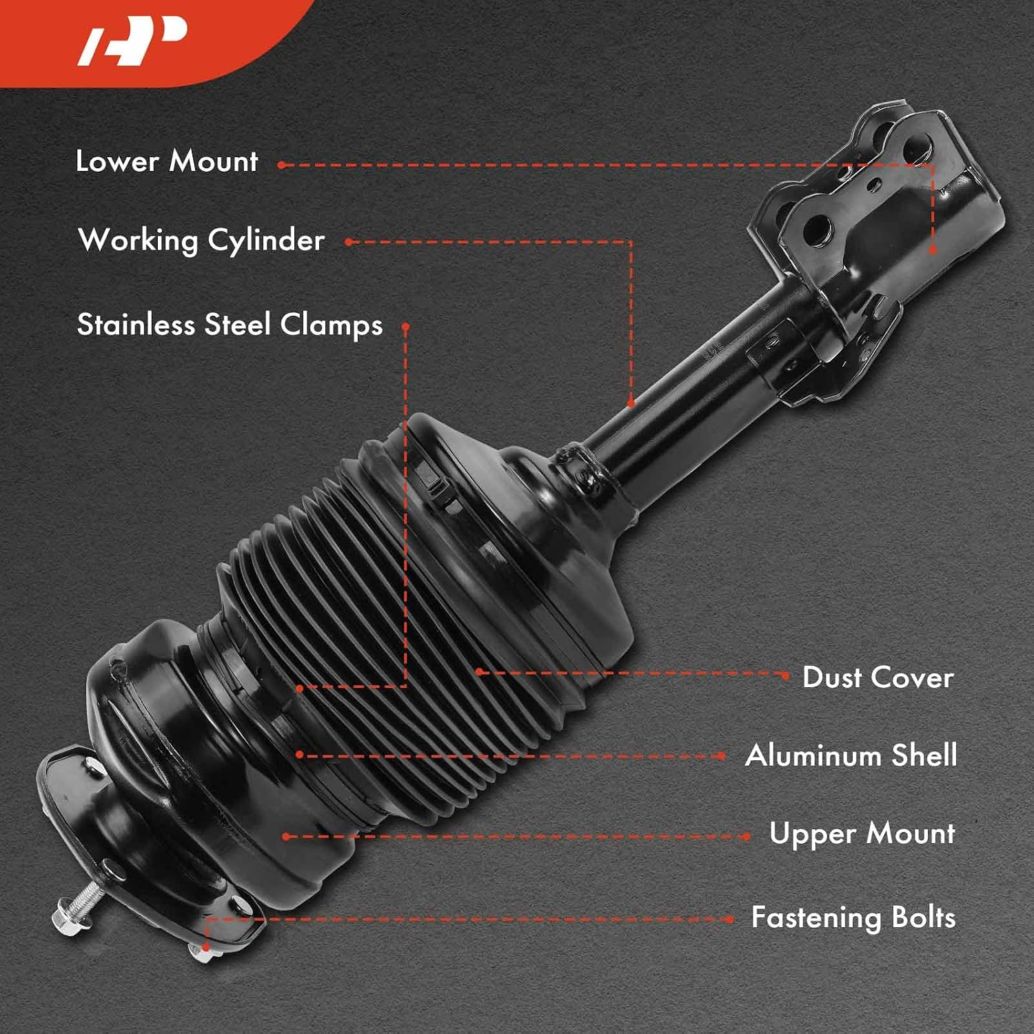 A-Premium Front Left Air Suspension Strut Shock Absorber Compatible with Lexus RX330 2004-2006, RX350 2007-2009, AWD Only, Driver Side