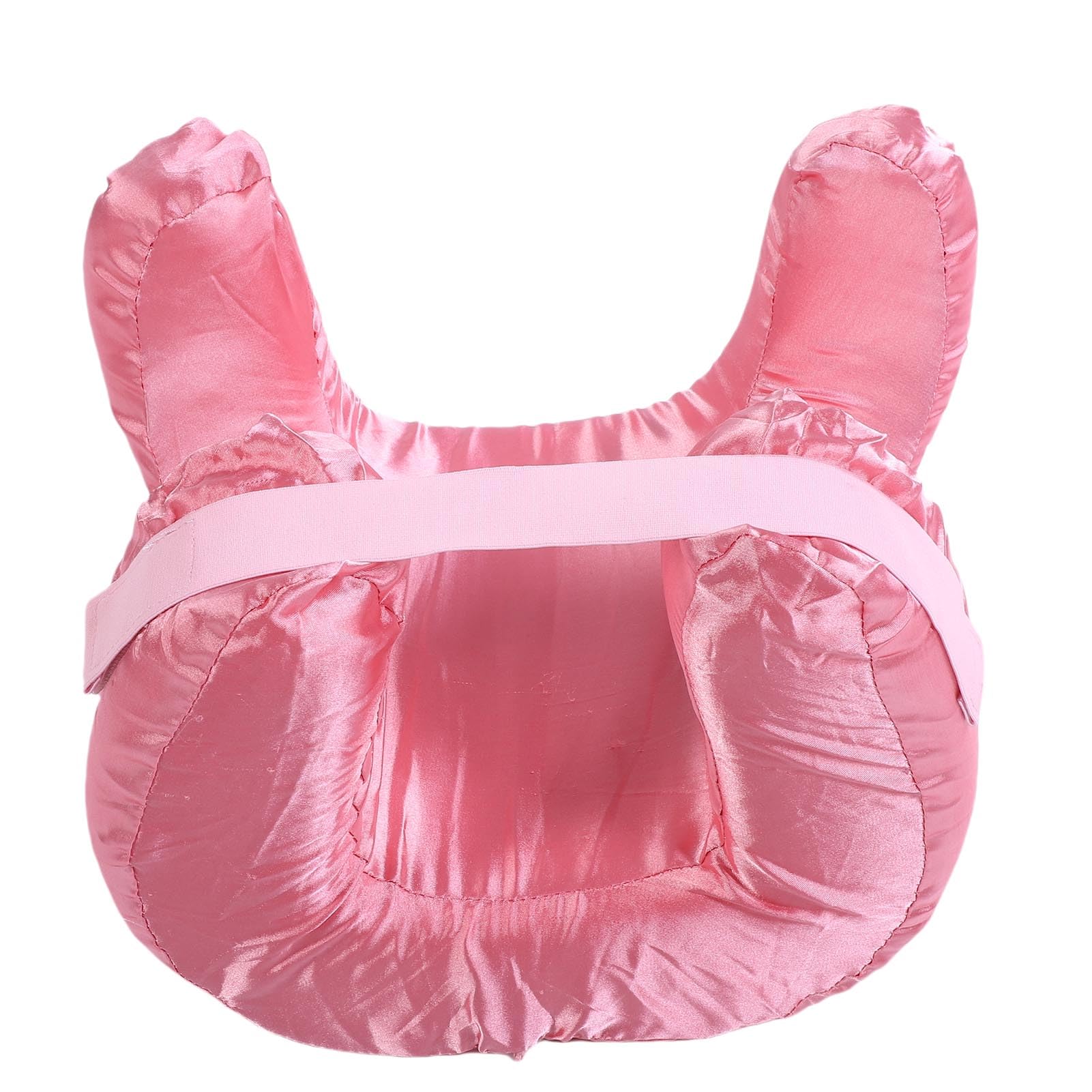 Oreiller ergonomique contre les plis de sommeil en mousse mémoire et soie rose