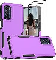 Vista 39 de Jeylly para Moto G Stylus 5G 2021 Funda con [2 Pack] Protector de Pantalla de Vidrio Templado, Protección Grado Militar Anti-Arañazos, Funda