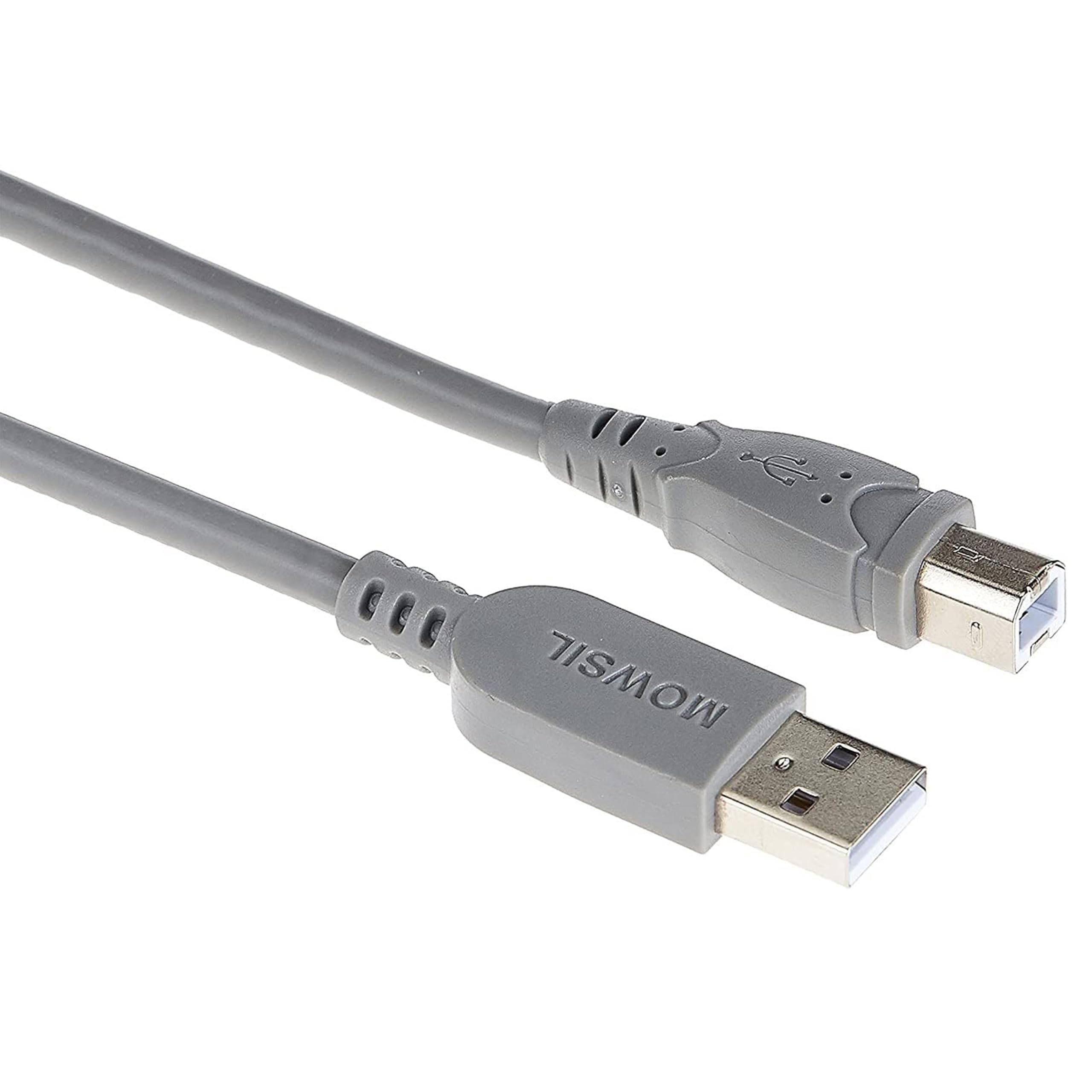 Mowsil Printer Cable 3Mtr, USB 2.0 A to USB B Male Cable Compatible with USB Type B Printers and Scanners Epson, HP DeskJet/Envy, Canon, Lexmark, Samsung, Dell, Brother, DAC,