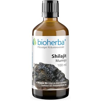 Shilajit Drops Tincture 100 ml - Mumijo Plant Extract with Vitamin  6 Vegan by BIOHERBA PZN 18217680