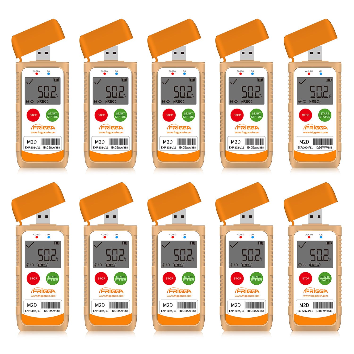 Frigga M2D Temperature Logger - Record & Download Data -10 Frigga M2D Temperature Logger - Record & Download Data -10