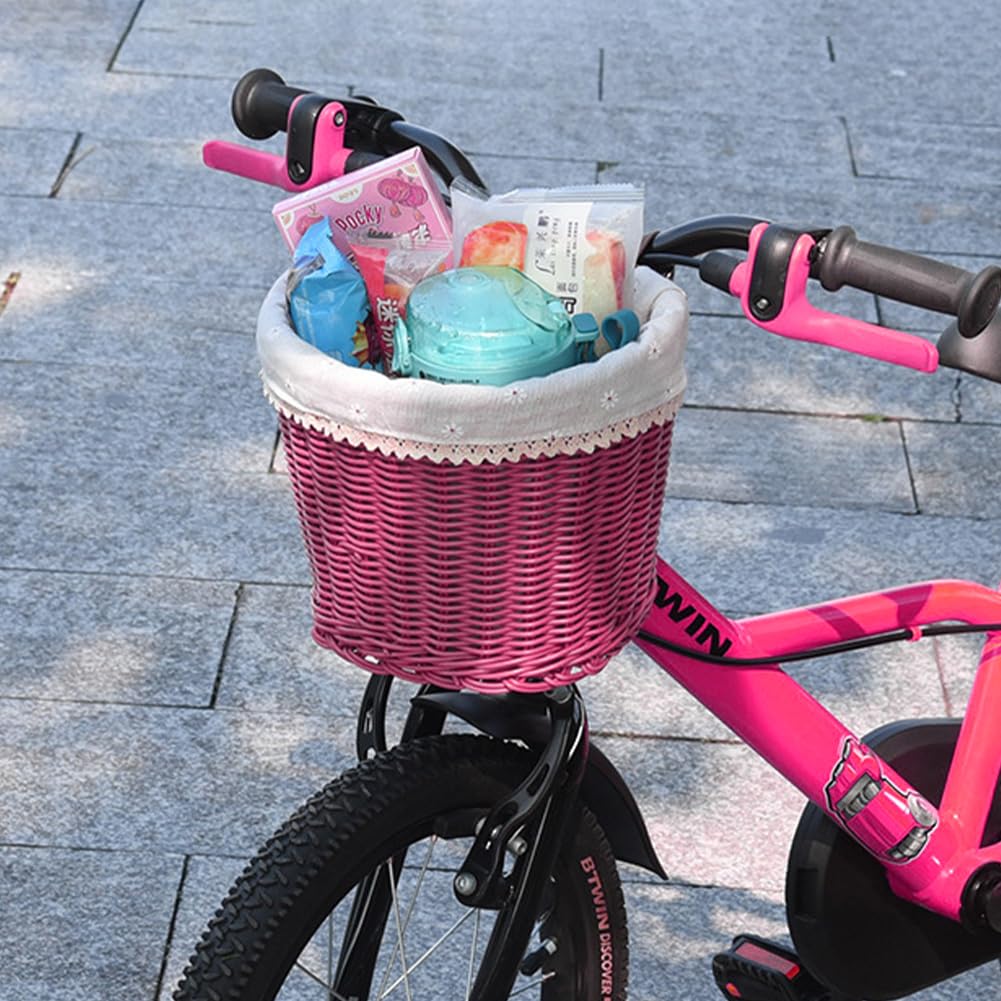 Panier Vélo Enfant XUNXI - Sacoche Guidon Plastique Rouge - Pour Scooter Ou Vélo Enfant - 15x25x15cm