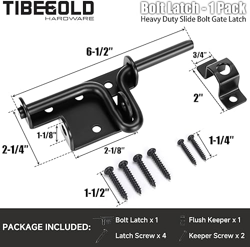 Miniatura 2 de Pestillo de puerta de perno deslizante con orificio para candado, cerrojo deslizante de alta resistencia para valla de madera, pestillos deslizantes