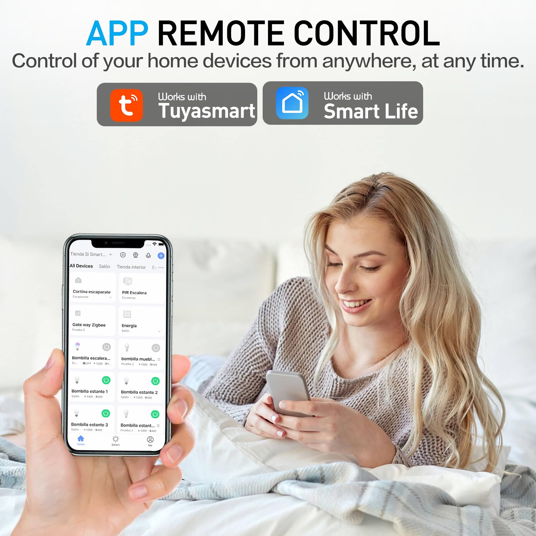 WiFi Smart Plugs App Controlled Plug Compatible with Alexa and Google Home Wireless Outlet Plug with Timer Schedule — view 2