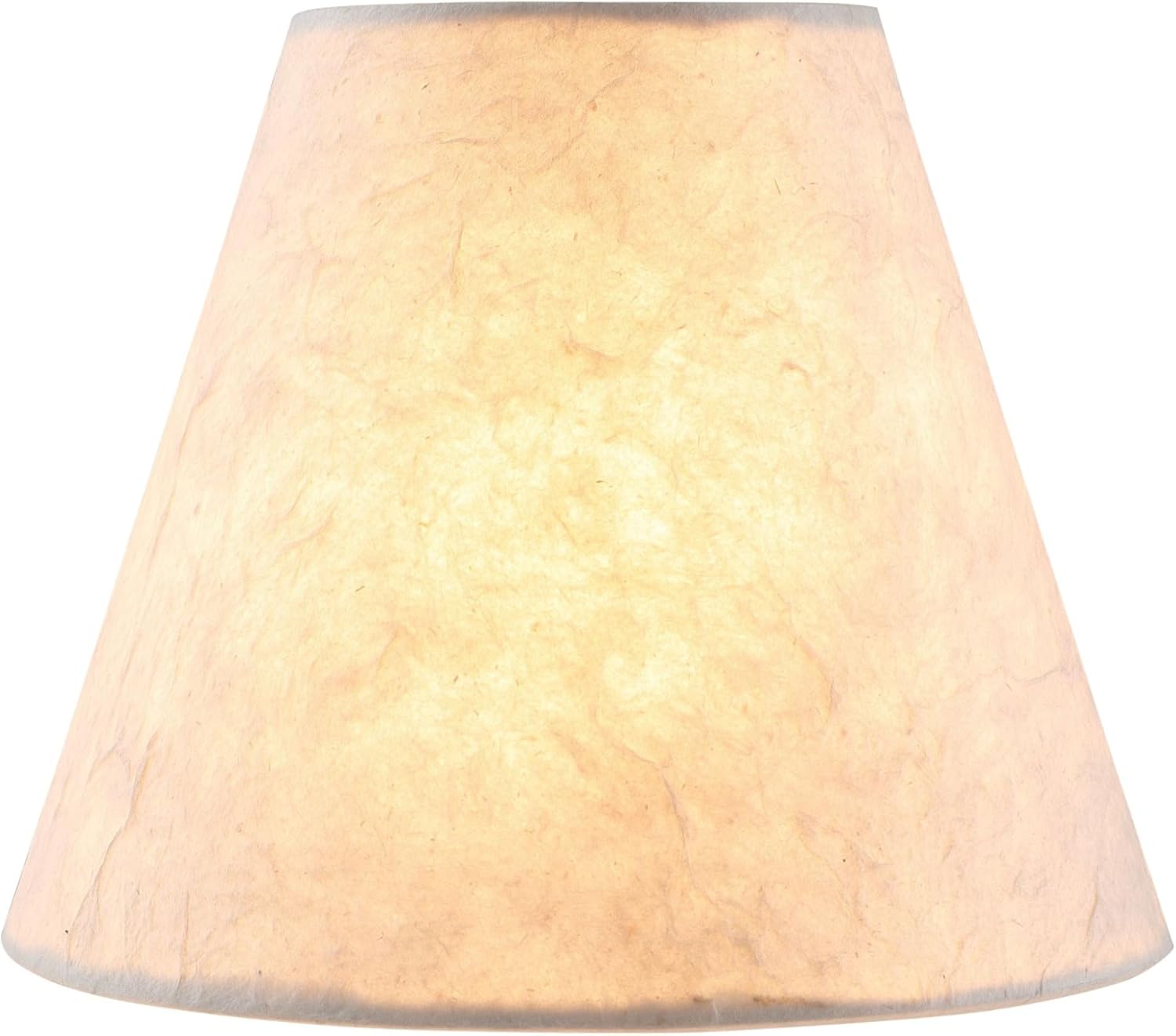 Aspen Creative 32129-6A Small Hardback Empire Shape Chandelier Clip-On Lamp Shade Set (6 Pack), Transitional Design in Off-White, 6" bottom width (3" x 6" x 5")