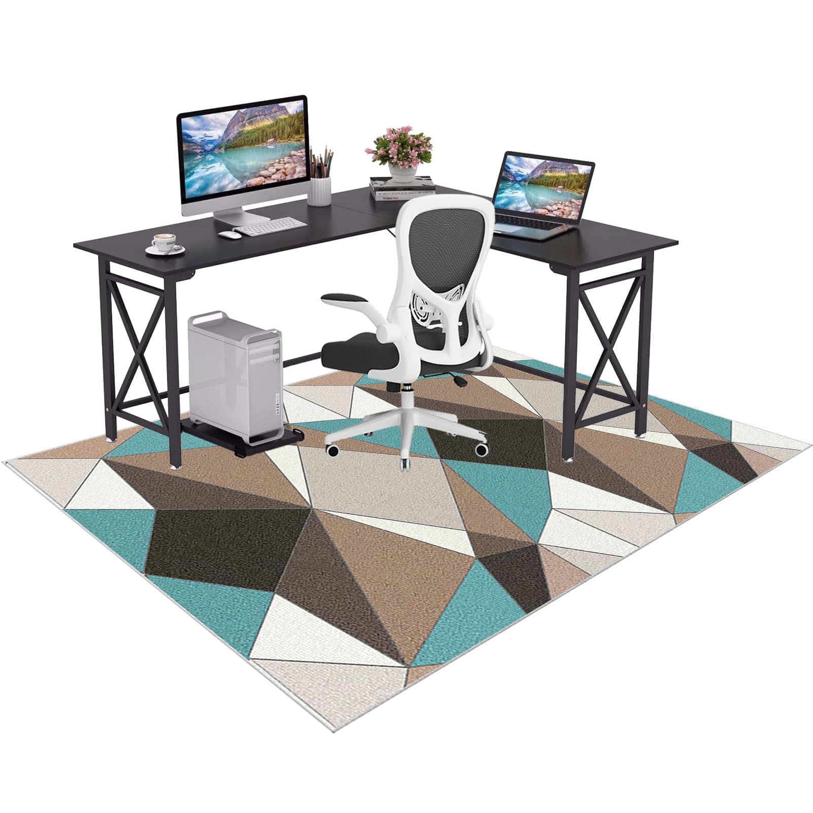 Office Chair Mat for Carpet Non-slip Floor Gaming Chair Mat for Wooden Floors Carpet Protectors Chair Mat Desk Chair Mats Rectangular Floor Protectors for Chairs Computer Chairmat 90 x 120 cm
