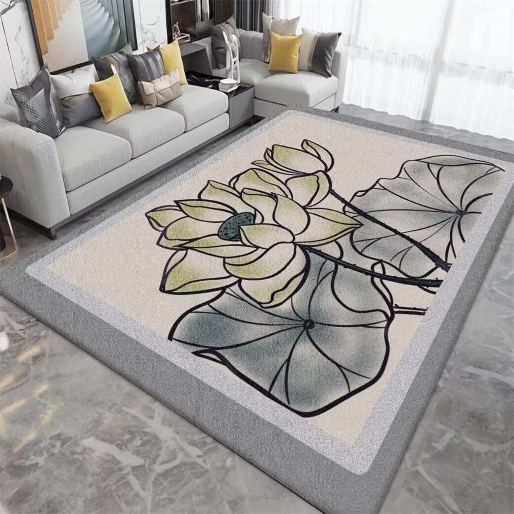 Tapis salon lavable en machine pour réchauffer l'espace canapé