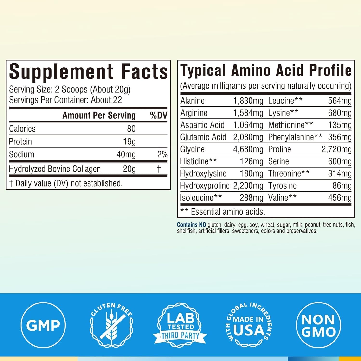 Terranics Hydrolyzed Collagen Peptides Powder, Grass Fed & Pasture Raised Bovine, Type I & III Collagen for Women, No Sugar, No Hormones, Keto, Beauty Support, Easy Mixing, Unflavored, 16oz - Image 2