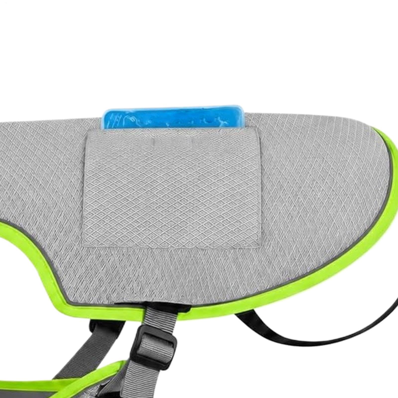 Gilet Rafraîchissant pour Chien Réglable Réfléchissant Respirant | Harnais d'Été Glacé pour Chien pour Temps Chaud Extérieur Promenade Randonnée Camping Entraînement Course