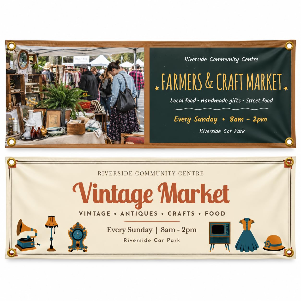 Banner Personalised Flea Market Event Banners and Signs Personalised — image 1