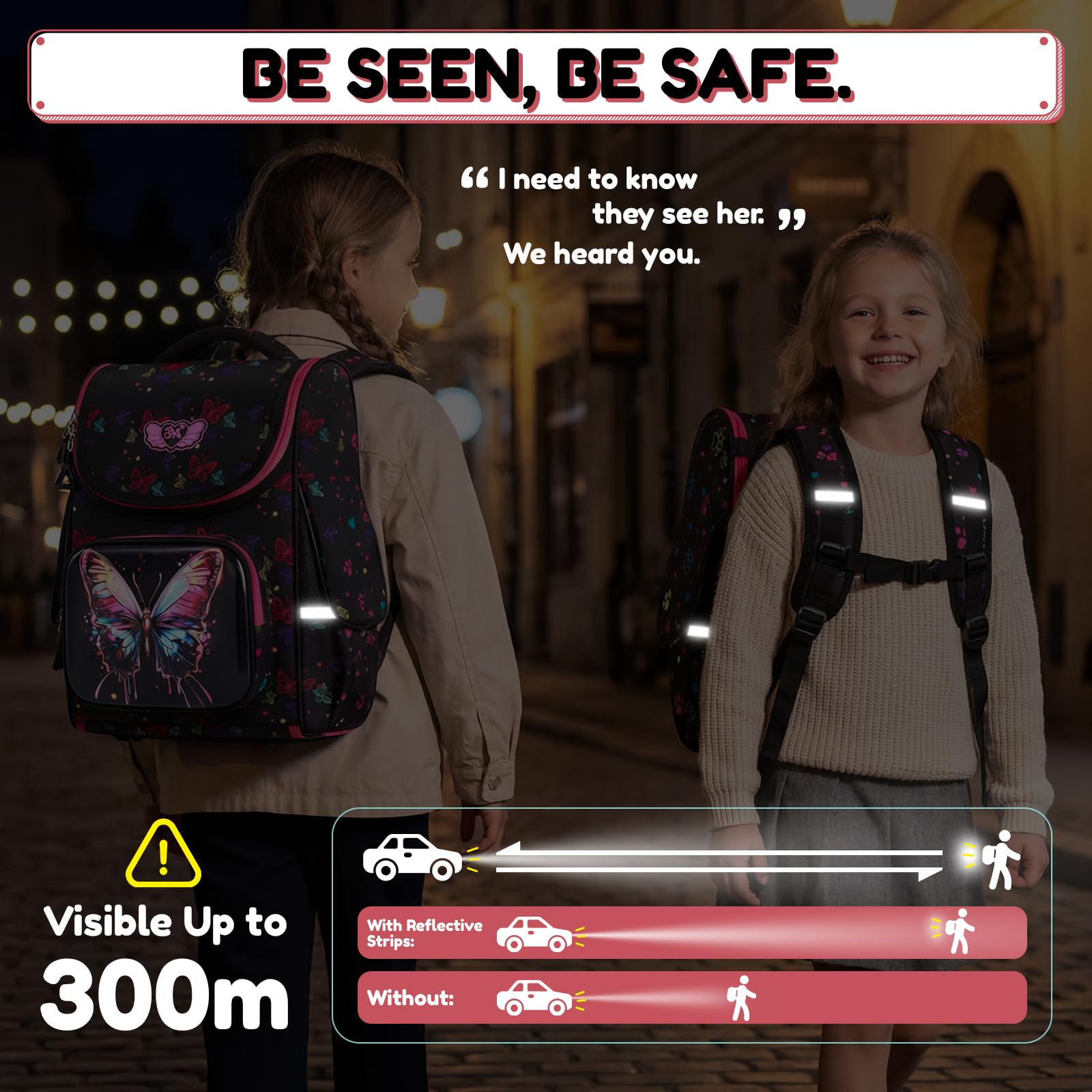 Amythe Cartable Fille CP CE1 CE2 – Sac à Dos École Primaire Enfant 6-8 Ans Léger Ergonomique avec Bandes Réfléchissantes – Imperméable pour la Rentrée, l’École et les Voyages