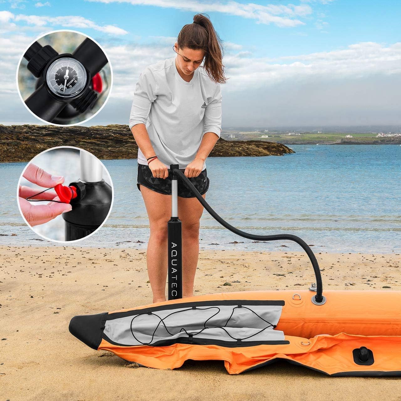 AQUATEC Kayaks inflables – Opciones Profesionales e intermedias, Asientos Individuales o para Dos Personas – Completos con Asientos, remos y Accesorios