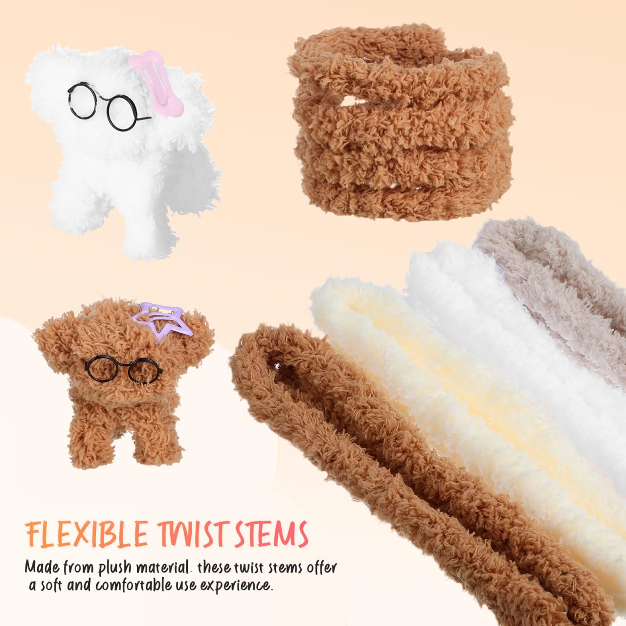 KALLORY Chenille Sticks 38.89 Inch Soft Fuzzy Stems Pipe Cleaners for Crafts DIY Projects Kids Art Supplies
