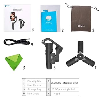 スマホアクセサリー VLOGpocket Amazon.co.jp: FeiyuTech Vlog Pocket 小型軽量 折りたたみ式