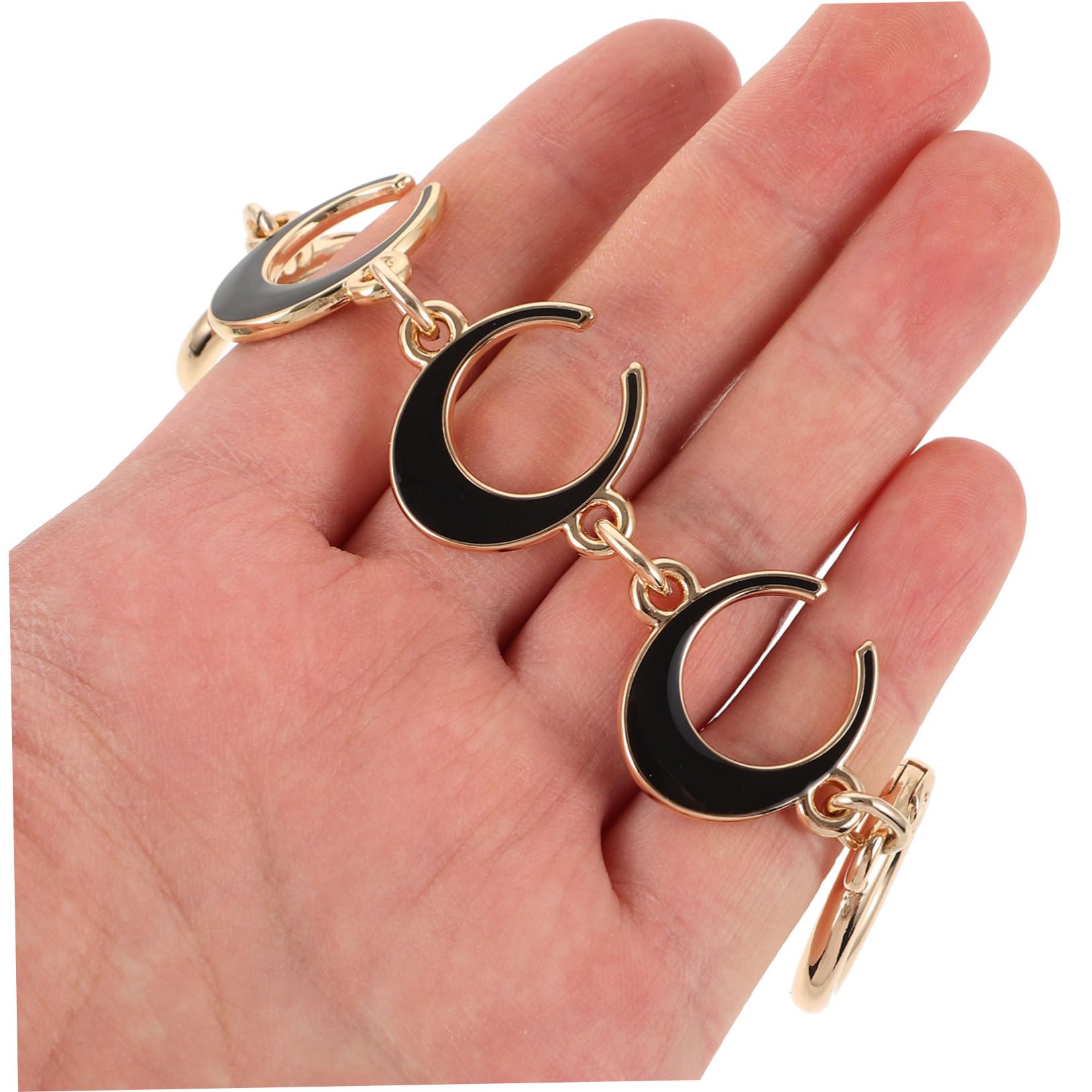 Tofficu 3 Series Cadena Extensora De Correa Para Bolso Negro Ligera Y Práctica Compatible Con Bandolera Y Bolso De Hombro Extensor Para Correas Cruzadas Hombro 2 Piezas X 3