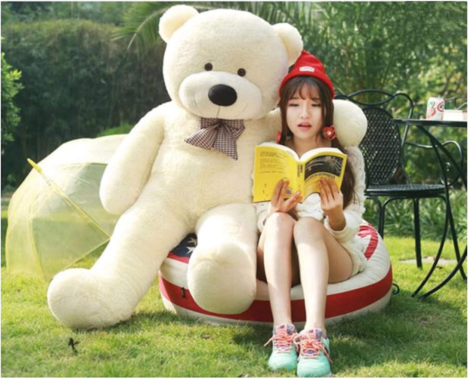 Dubkart Soft Plush Stuffed Animals Giant Teddy Bear 160CM, White