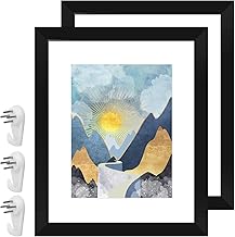 10x14 Picture Frame Set of 2, Display Picture 10 x 14, Specific Frames for 25x35cm Diamond Painting Canvas as Diamond Art Accessories, Wall Gallery Photo Frames -Black