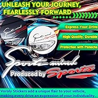 Vista 4 de Voroly Adhesivo de Cubierta Frontal de Coche Estilo Deportivo, Adhesivo Reflectante para Ceja de Luz, Adhesivos Automáticos DIY de Vinilo para Blanco