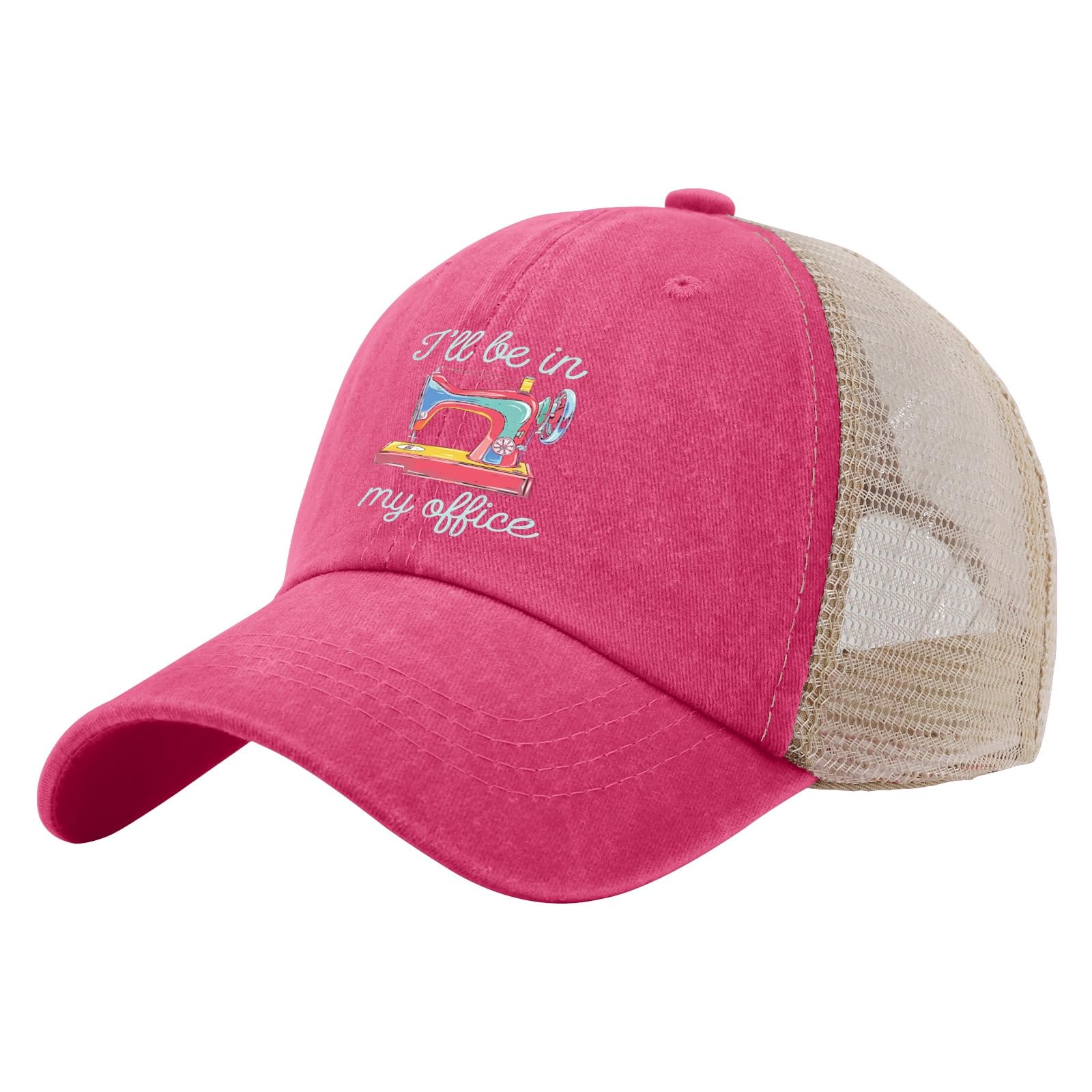 Quilting Sewing I'll Be in My Office Hat for Men Baseball Caps Funny Washed Running Hats Adjustable