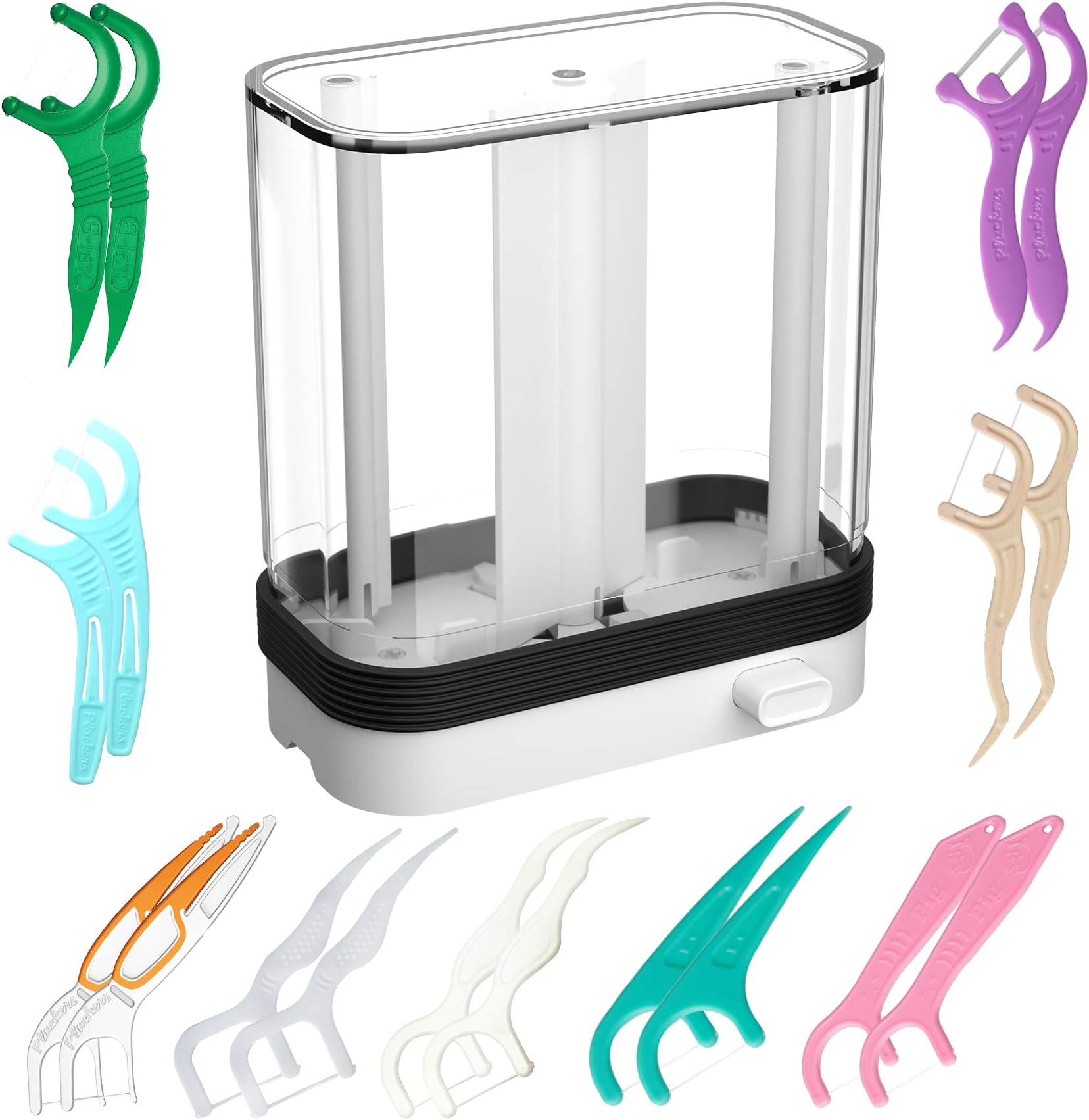 Empty Floss Pick Holder, Floss Pick Dispenser for Cleaning Teeth, Travel Floss Picks Case Flosser Dispenser, Flosser Holder