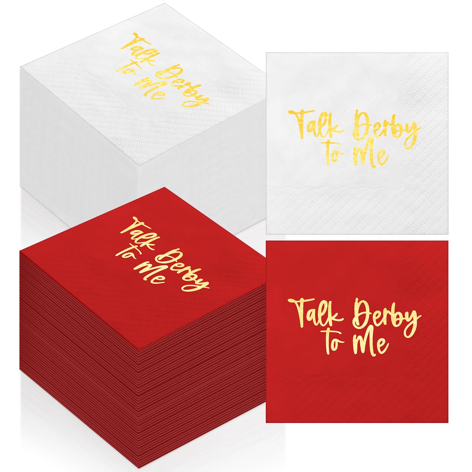 Derby Day Beverage Napkins - 16 Piece Party Supplies With Rose Design