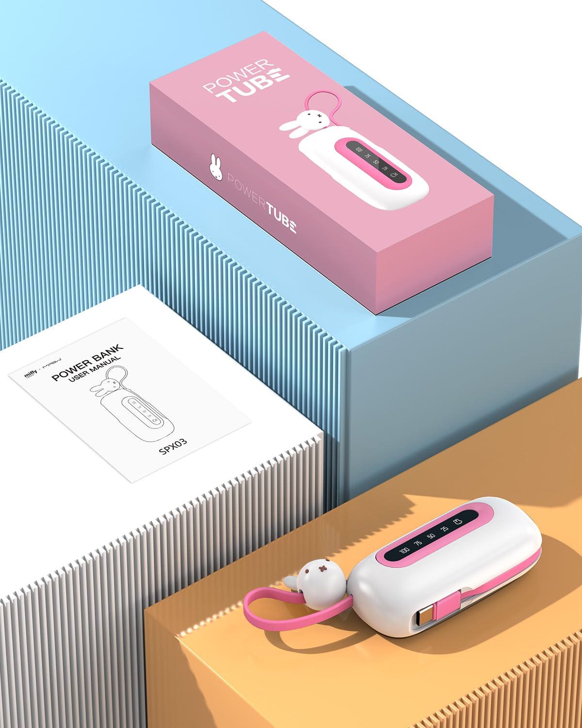 MIPOW Batería externa Miffy de 20 W, color rosa