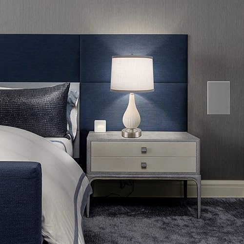 Miniatura 32 de Juego de 2 pantallas de lámpara azules para lámparas de mesa, lámparas de pie, 11.6 pulgadas superior x 12.6 pulgadas inferior x 9.8 pulgadas