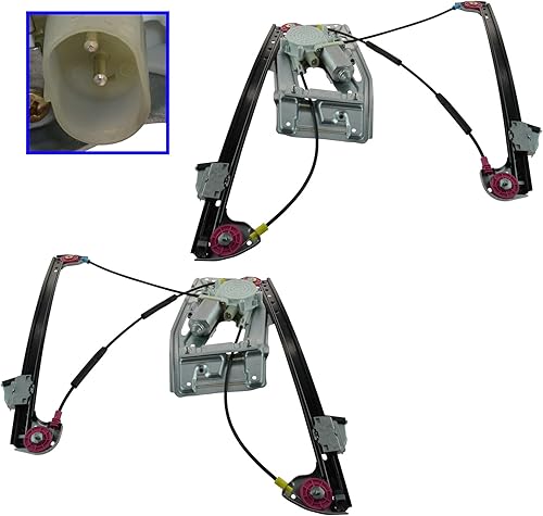 Miniatura 4 de TRQ Conjunto de motor y regulador de elevalunas eléctrico delantero compatible con Chevrolet GMC 91-94 Oldsmobile 82-94