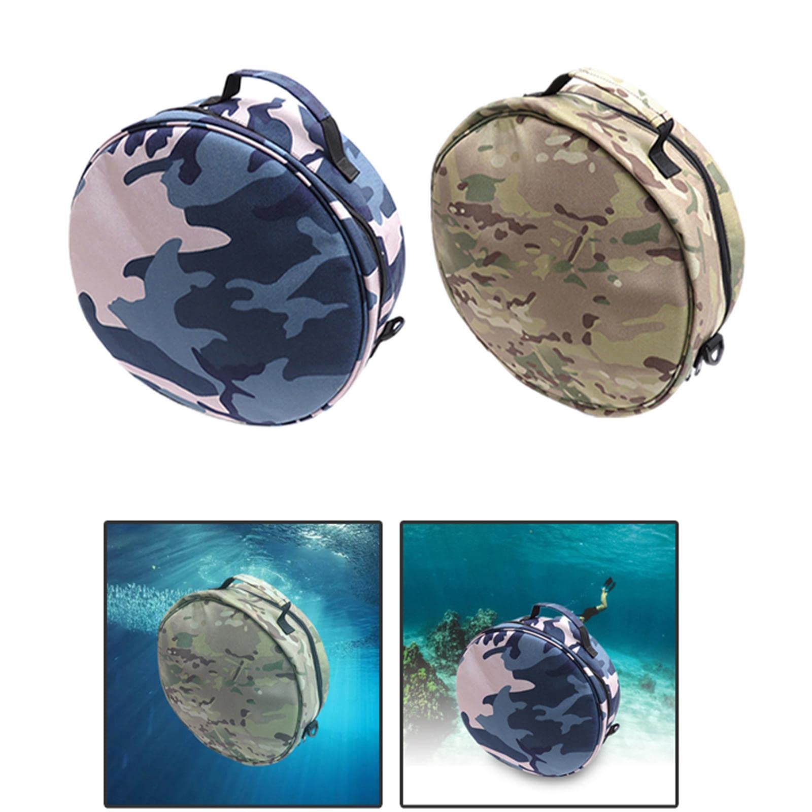 Dry Bag Borsa per regolatore da Immersione con Maniglia, Imbottita, con Cerniera, Portatile Zaino Impermeabile(British Camo)