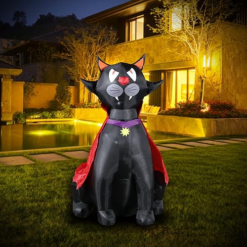 Decoraciones inflables para exteriores de 5 pies, con luces LED integradas para patio, jardín, interior, césped, decoración de fiesta de Halloween