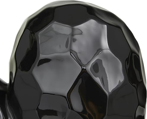 Miniatura 4 de Deco 79 Escultura decorativa de corazón de cerámica de porcelana con diseño de origami en ángulo dimensional, estatua de decoración del hogar,