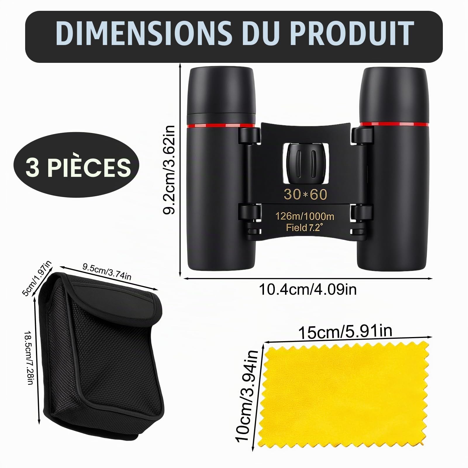 Petites Jumelles compactes pour Adultes et Enfants, Mini Jumelles Haute Définition - 8×21 Jumelles de Haute Définition pour Randonnée, Observation des Oiseaux, Concert, Voyage et Spectacles