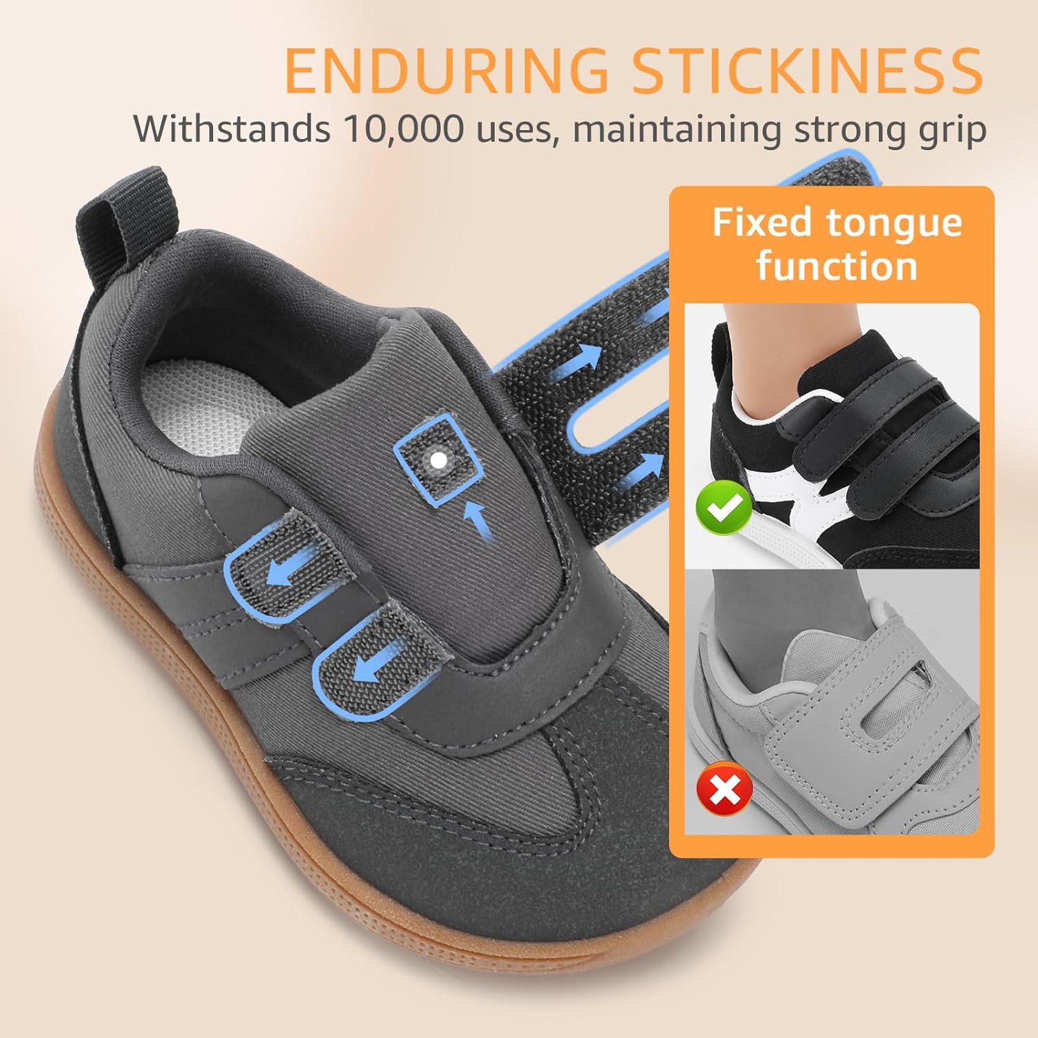 Toddler Wide Toe Box Shoes:Boys Barefoot Shoes Kids Walking Shoes Boy Sneakers Non-Slip Zero Drop Shoes,Toddler First Walking Shoes Comfort Tennis Outdoor Activities - Image 6