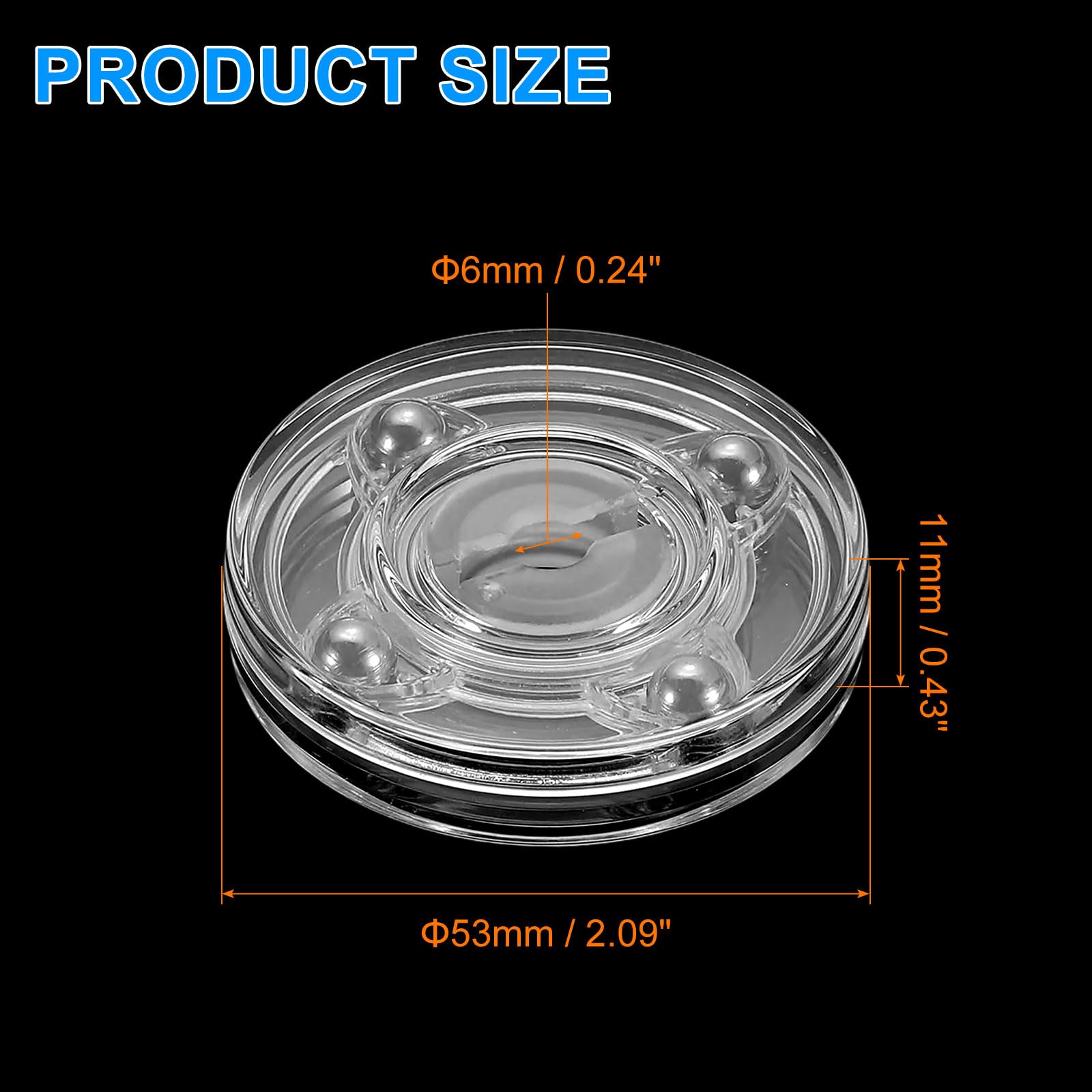 uxcell Acrylic Lazy Susan Turntable, 2 Inch Clear Turntable Organizer Ball Bearing 360 Degree Rotating Tray for Spice Rack Table Cake Kitchen Pantry Decorating Bathrooms