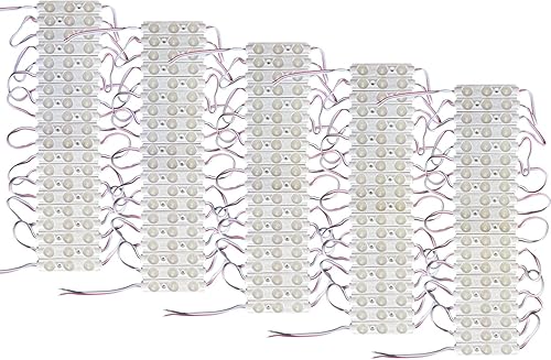 Orifort Luz interior de furgoneta de 12 V, luces LED de techo para furgoneta, RV y barcos (100 módulos, 300 LED, blanco)