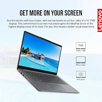 Lenovo IdeaPad 3 14 Laptop Computer, 14 Inch FHD Ultra Thin Lightweight College Students Notebook PC, Intel Quad Core i5, 40GB RAM, 1TB SSD, Windows 11, Lifetime Microsoft Office, HDMI Webcam USB-C