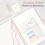 AHGXG Lined Spiral Notebook, 110 Pages, A4 Size (8.5" × 11") | PU Leather Cover, 100 GSM Paper, for Students & Professionals, School, Work & Daily Writing (Rose gold)