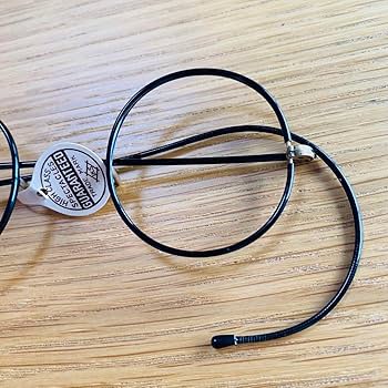 Amazon.co.jp: アンティーク 黒×金色 一山式 黒縁 丸眼鏡 昭和