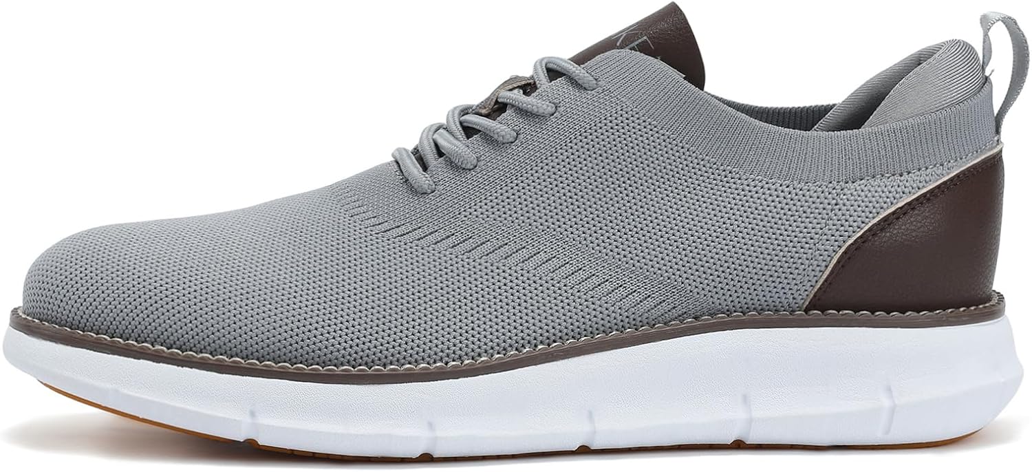 Men's Mesh Dress Shoes Casual Business Lace Up Oxford Sneakers Lightweight Breathable Walking Shoes Comfortable Thick Sole Tennis Footwear - Image 6