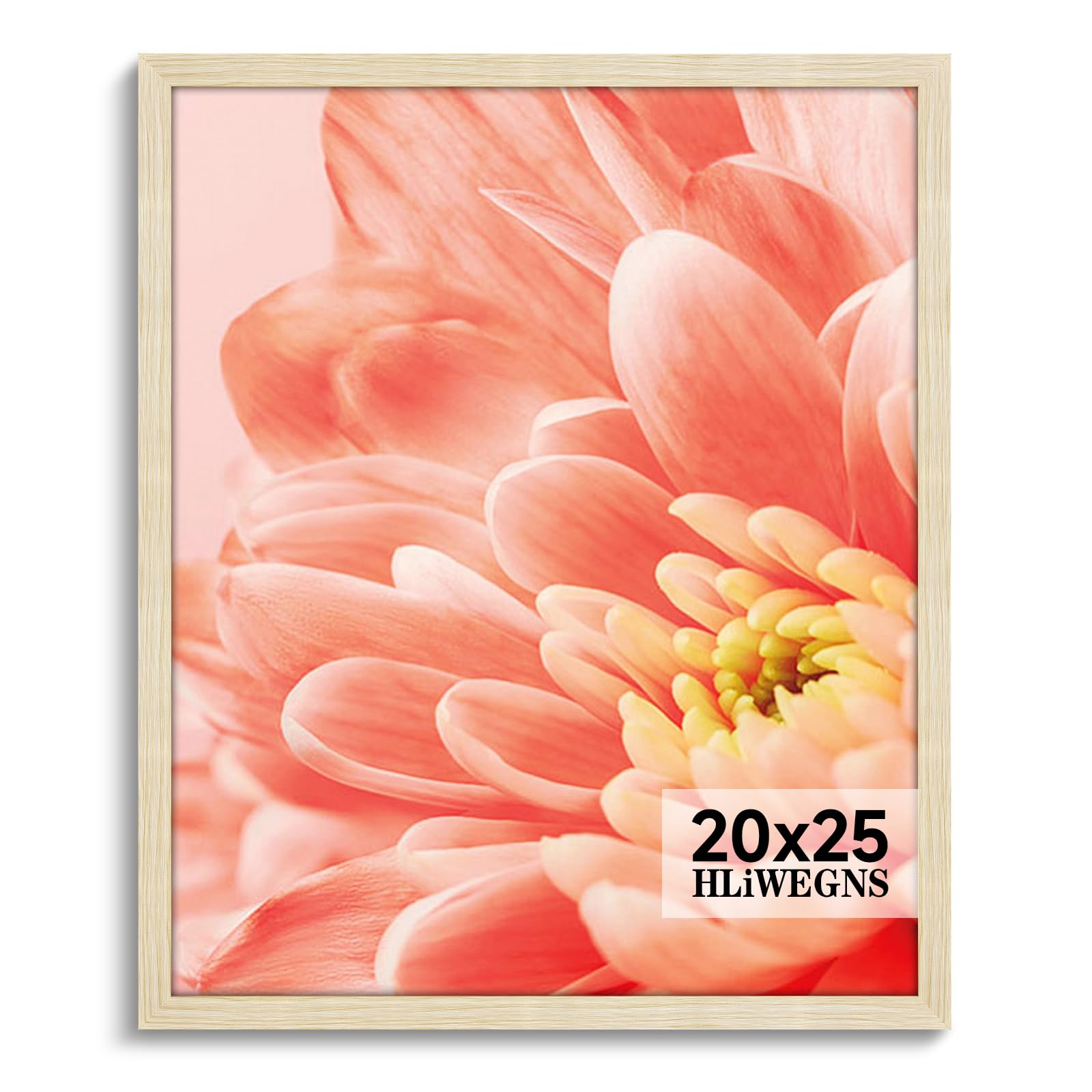 HLiWEGNS Oak 20x25 Frame - Single Frame - Rustic Woodgrain