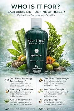 California Tan De-Fine Optimizer Step 2 Tanning Bed Lotion 8 fl oz