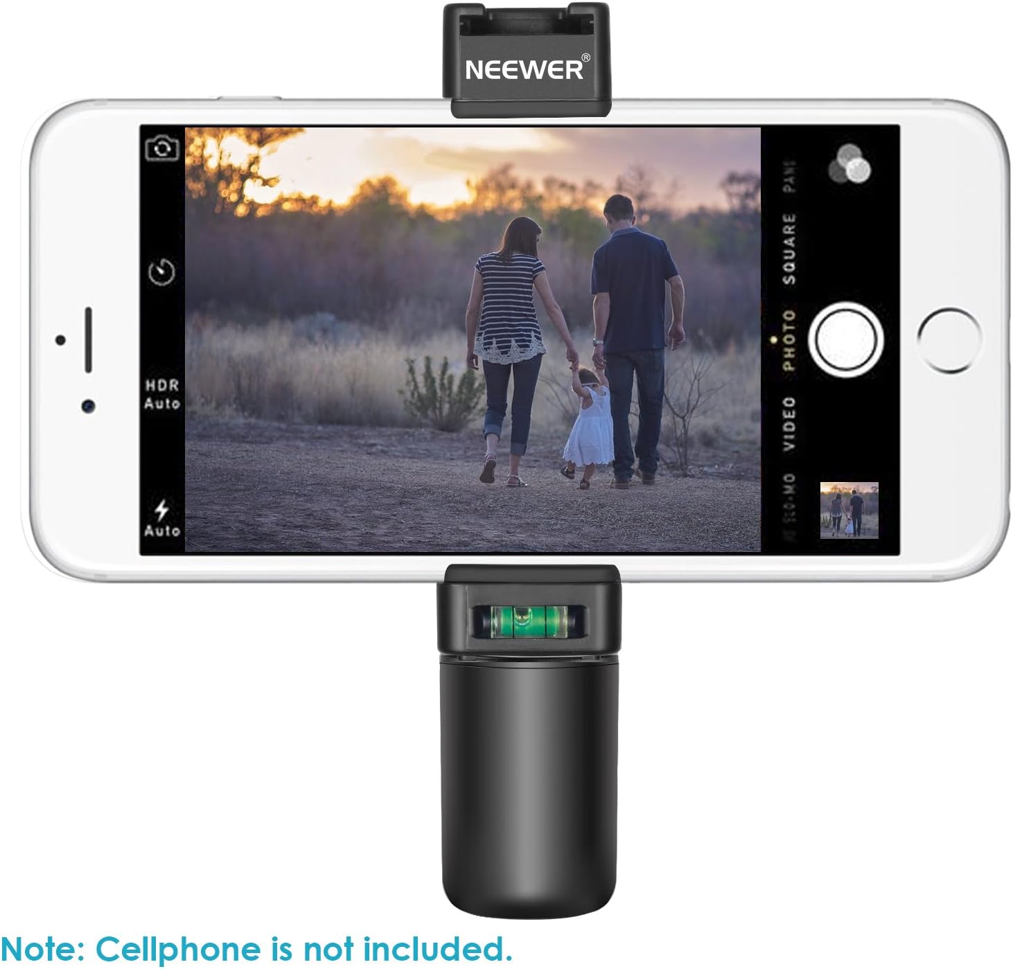 Neewer Smartphone Rig Filmmaker Grip Tripod Mount with Cold Shoe Mount and Width Adjustable Phone Clip Holder 2-3.6 inches/50-92mm Compatible with iPhone11/11 Pro/11 Pro Max Samsung Galaxy S10+10
