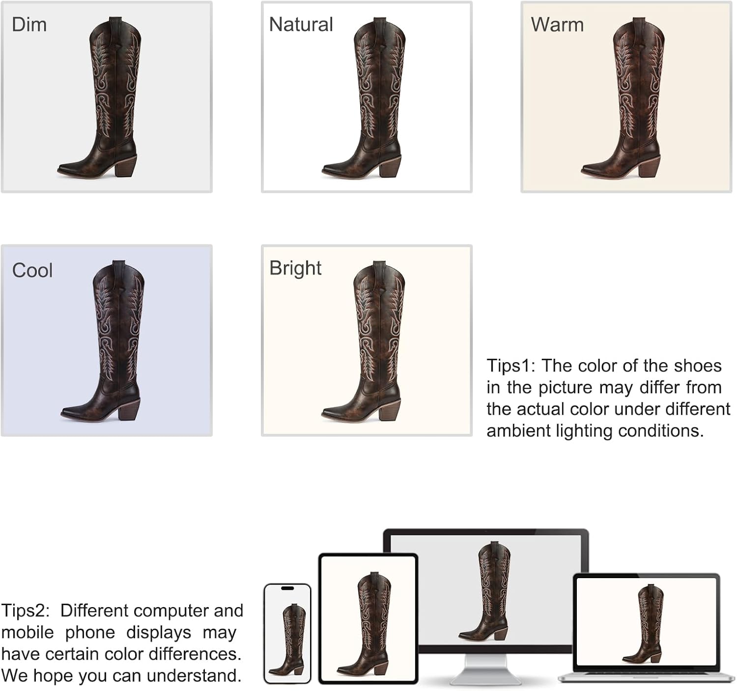 wetkiss Women's Pointed Toe Cowboy Boots - Image 8