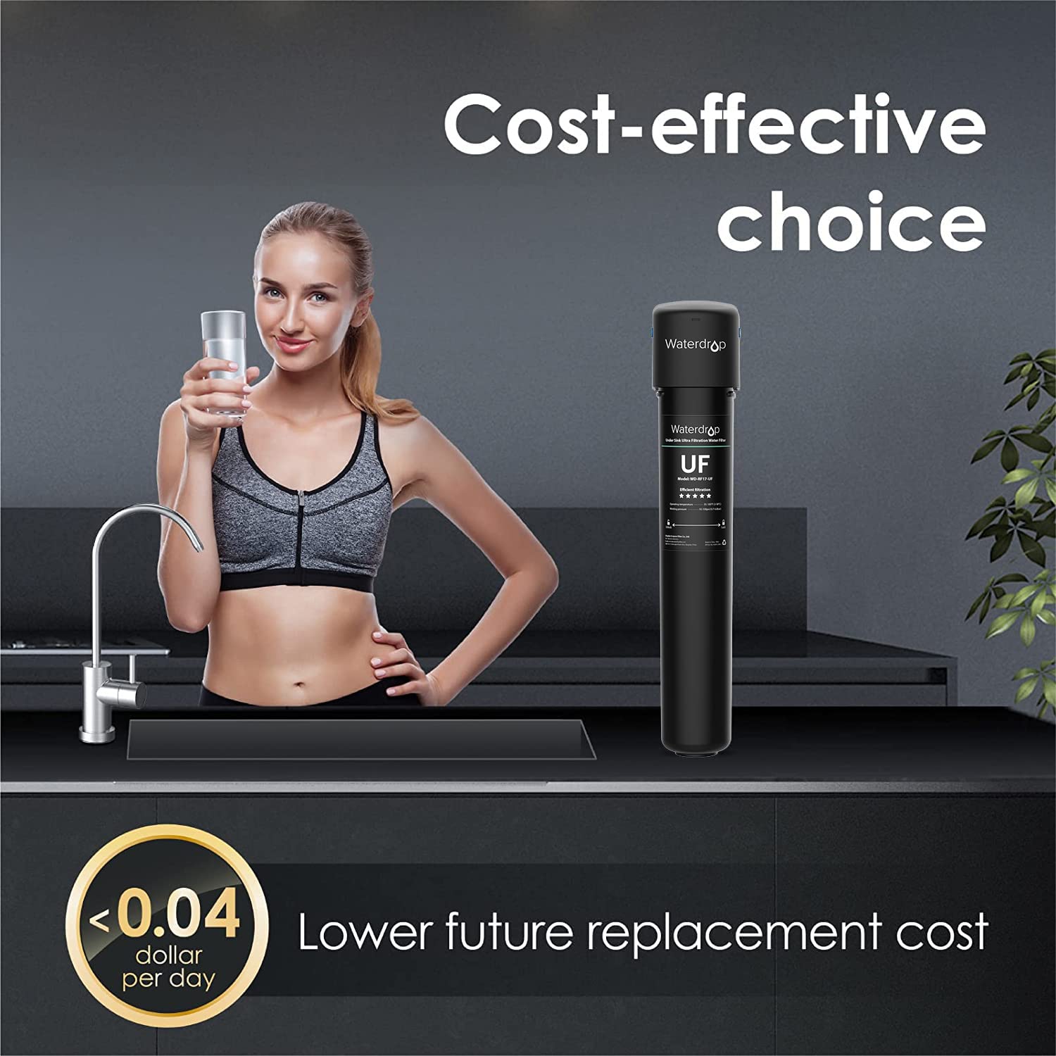 Exсluѕіvе Dіѕсоunt 🔥 Waterdrop 17UB-UF 0.01 μm Ultra Filtration Under Sink Water Filter System, 24000 Gallons Chlorine Reduction Capacity, with Dedicated Faucet, USA Tech