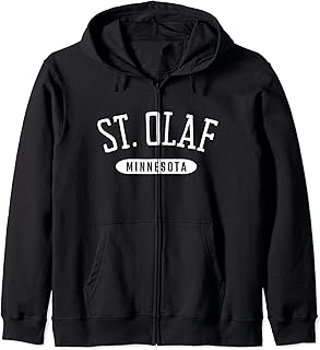St. Olaf Shirt Classic Style St. Olaf Minnesota MN Zip Hoodie