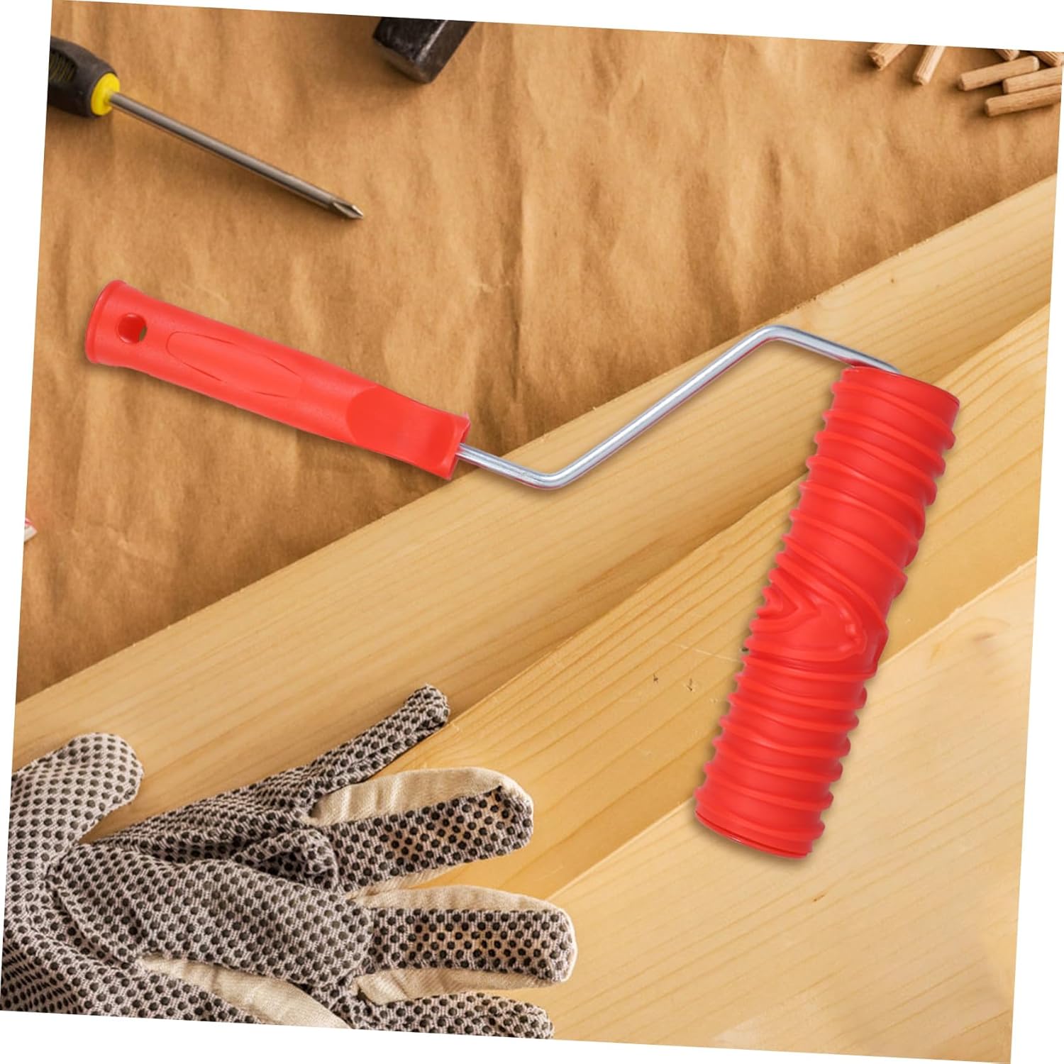 NUOBESTY 5 Sets Wood Grain Roller Tool Set of Wood Texture Paint Roller Graining Tool for DIY Wall Art Decoration for Crafting Unique