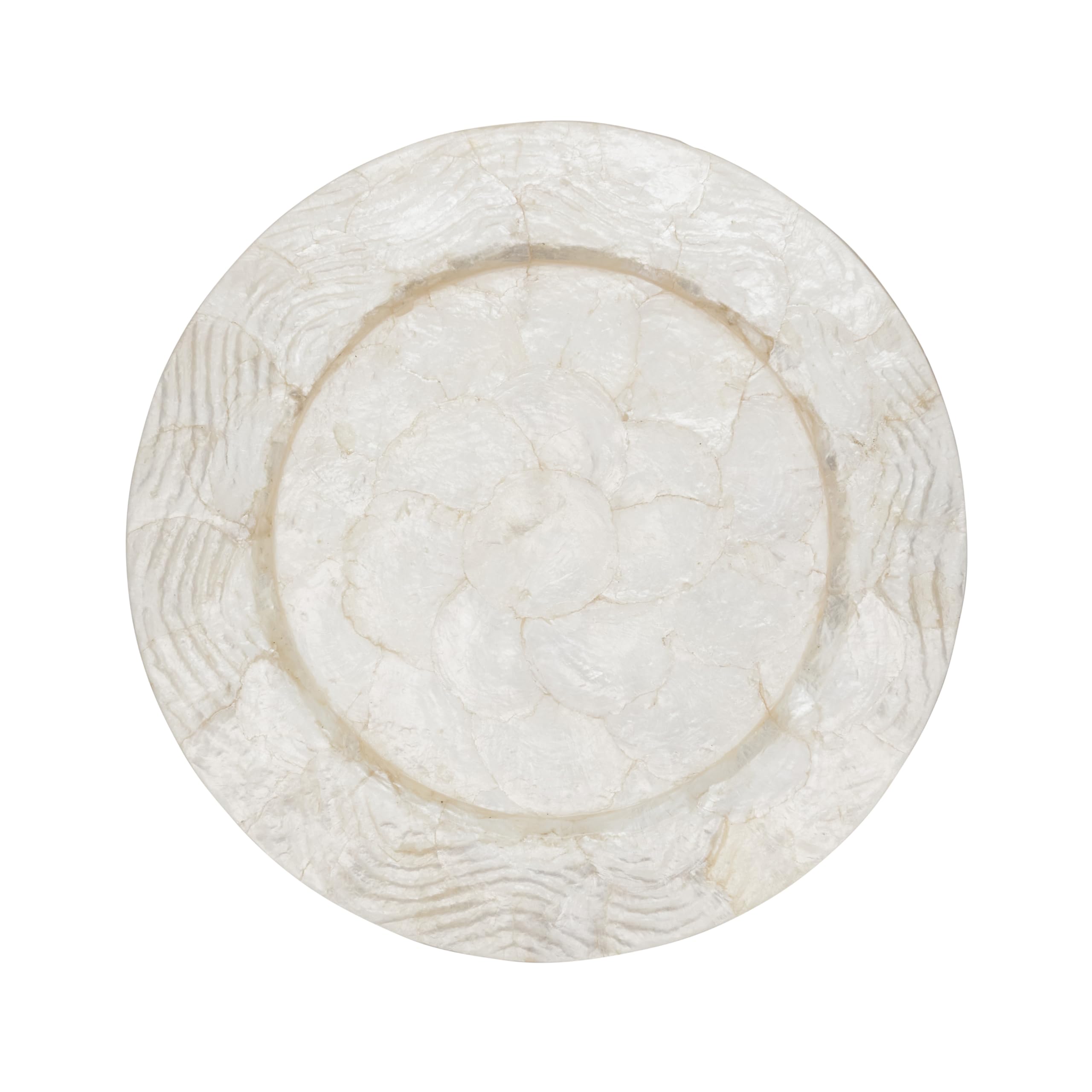 Occasion Gallery Ivory White Wavy Capiz Decorative 13