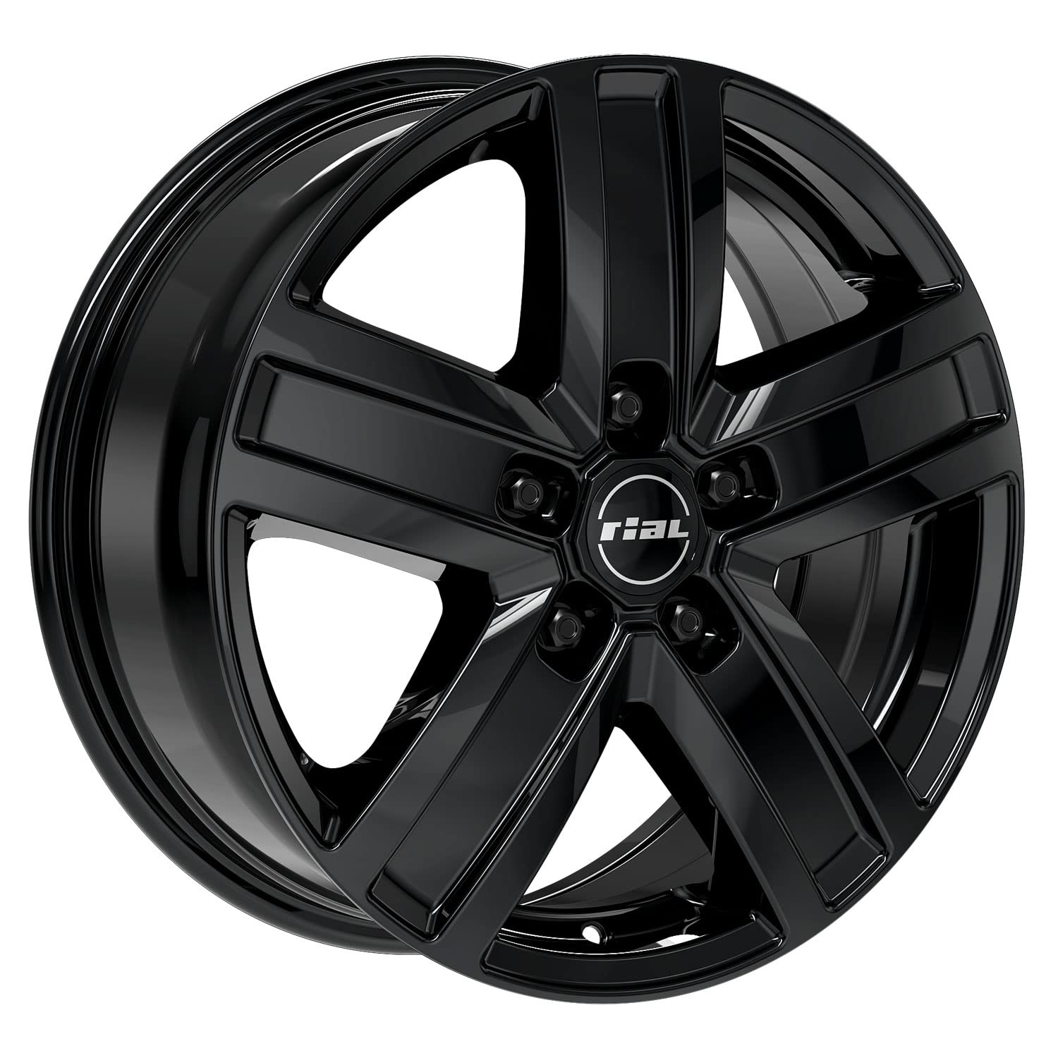 4x Cerchi Rial Transporter 6.5Jx16 ET60 5x160 diamant-schwarz compatibile con FORD Transit